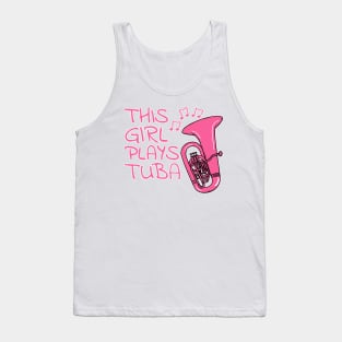 This Girl Plays Tuba, Tubaist, Female Brass Musician Tank Top